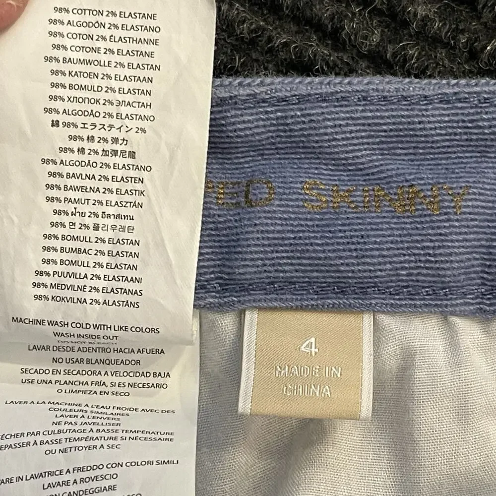 Michael Kors Women’s Blue Gray Cropped Stretch Jeans 5-Pocket size 4